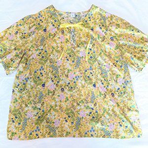 Old Navy | Yellow Floral Short Sleeve Top